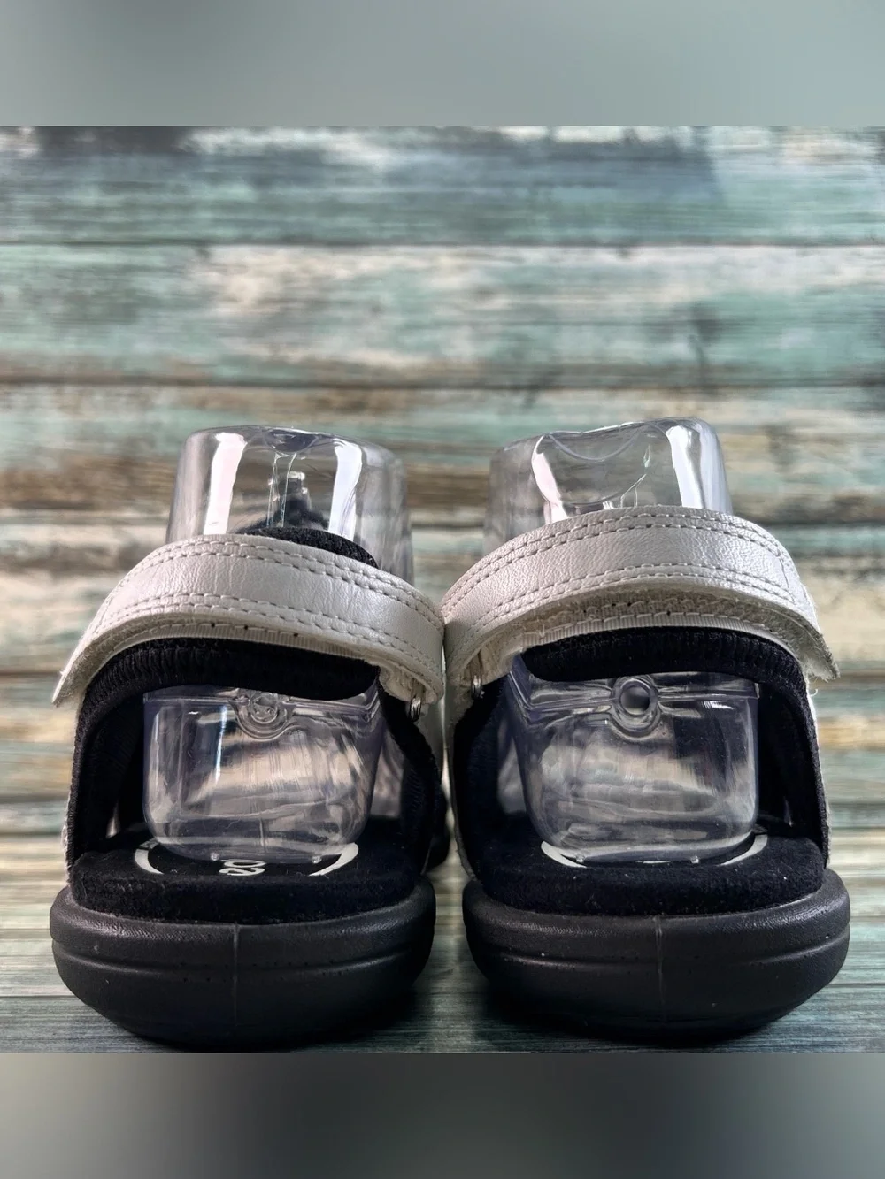 ECCO Bluma Fisherman Sandal Womens 9-9.5 White Leather Casual Adjustable Walking